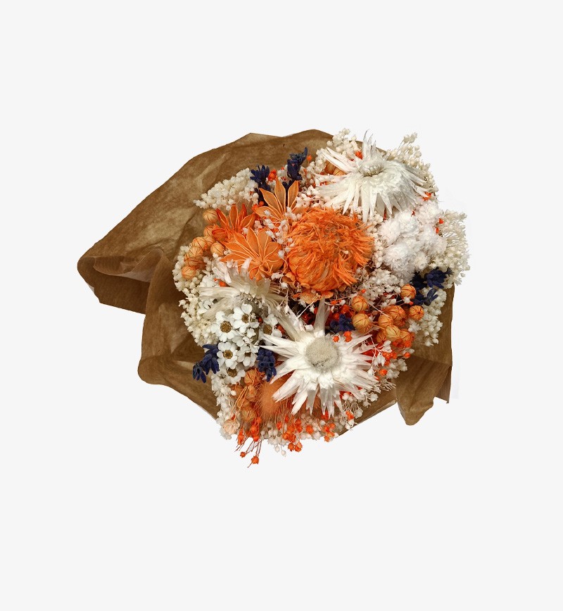 Dried Flower Bouquet Orange