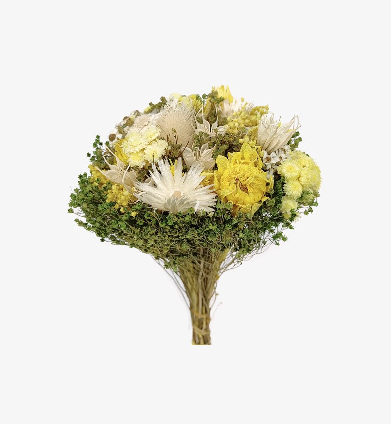 Dried Flower Bouquet Yellow