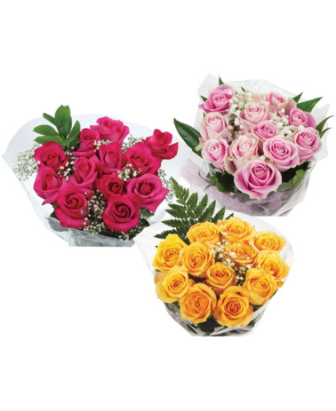 Ramo de Docena de Rosas de Colores